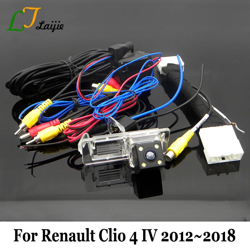 Automobilių Atsarginės Kamera Renault Clio 4 IV 2012~2018 / OEM Stebėti Suderinama Galinio vaizdo Kamera Su 24Pin Adapterio Kabelis