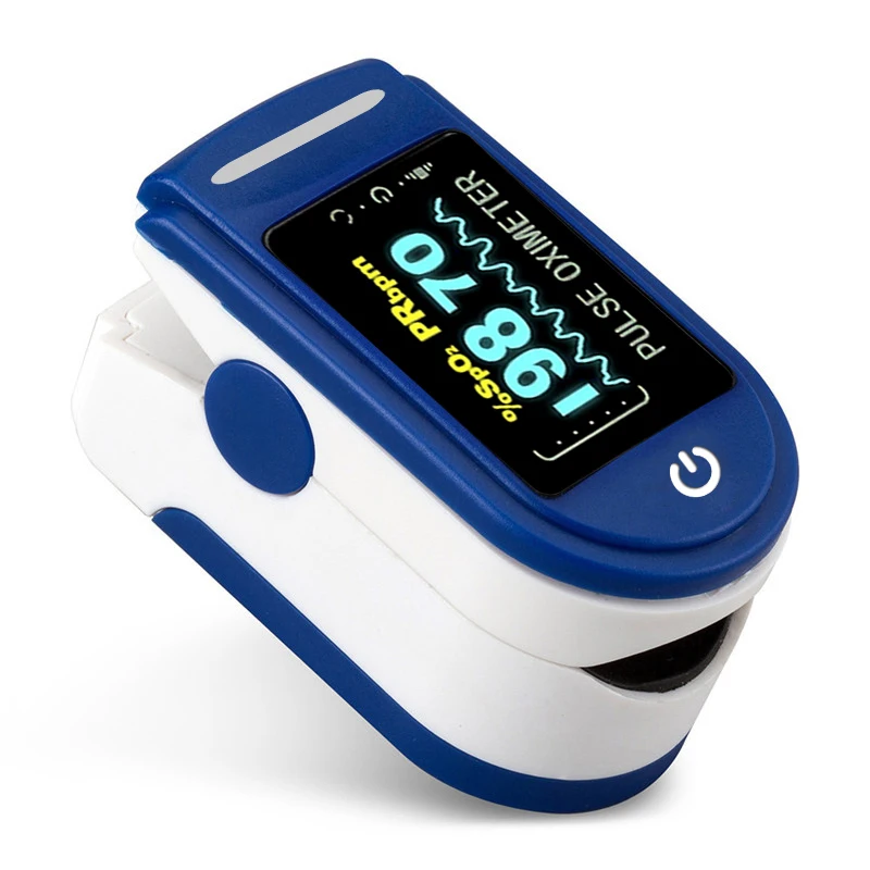 Pulse Oximeter Kraujo Deguonies Širdies ritmo Soties Skaitiklis, Juoda/Mėlyna Spalva OLED Oximeter Stebėti Mašina Nešiojamų Piršto
