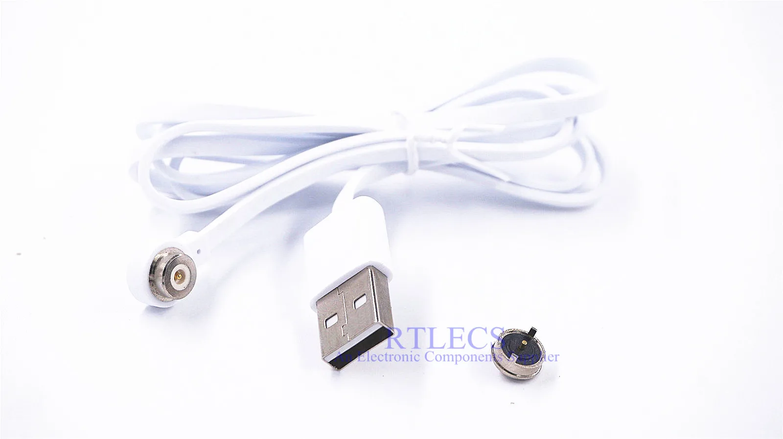 1 komplektas 1 Metras spyruoklinė Pogo pin Male jungtis USB Įkrovimo Kabelis Magnetas Tikslo Susisiekti Pin Per Skyles PCB Vieną Pin