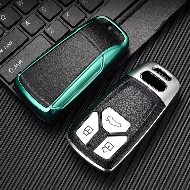 2020 TPU Automobilio Raktas Padengti Atveju AUDI A4 B9 Q5 Q7 TT TTS 8S 2016 2017 automobilių reikmenys, automobilių klavišą atveju keychain paketų prižiūrėtojų raktinę nuotolinio valdymo raktas