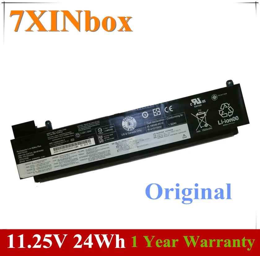 7XINbox 11.25 V 24Wh Originalus 00HW037 SB10F46475 Nešiojamas Baterija Lenovo ThinkPad T460s T470s 00HW037 SB10F46475