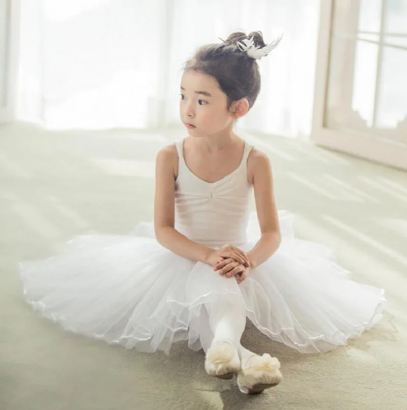 Baleto Šokių Suknelę Mergaitėms 2021 Naujas Kasdieninės Mankštos Vest Leotard Aukštos Kokybės Medvilnės Baleto Mdc Vaikų Balta Šokių Sijonas