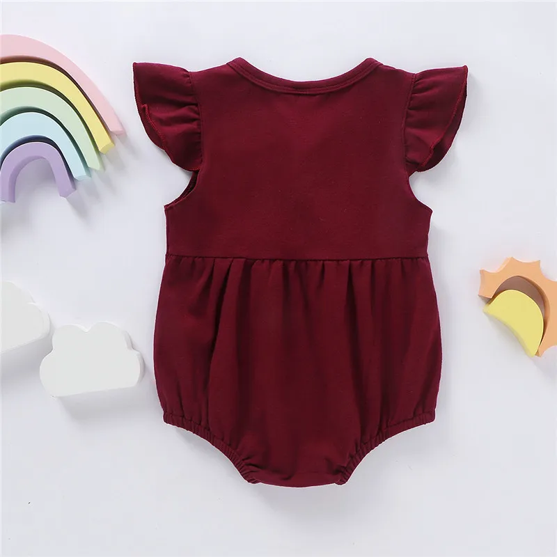2020 metų Vasaros Mielas Pyplys Vaikams Baby Girl Medvilnės Romper Drabužius Mygtuką Dizainas Medvilnės Jumpsuit V-kaklo, Kietas Playsuit Apranga Sunsuit