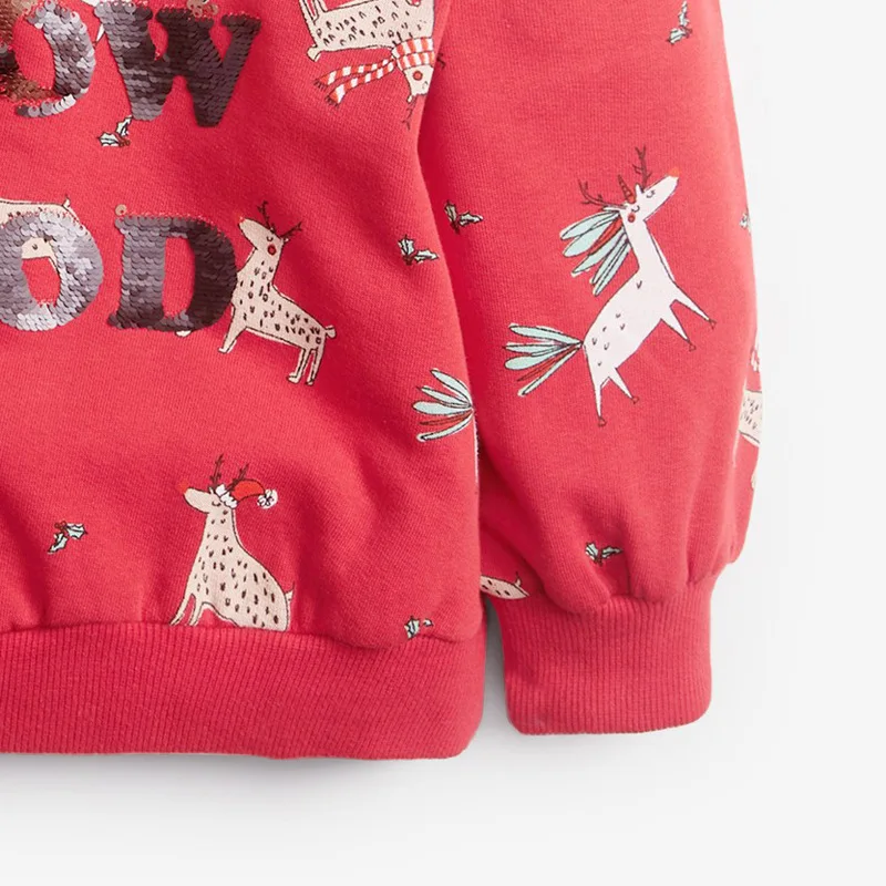 Mažai specialistė Merginos Long Sleeve t-Shirts, taurusis Elnias, Kalėdų Vaikų mergaičių Drabužių Šiltą Kūdikių Mergaičių Viršūnes Tees Susagstomi megztiniai