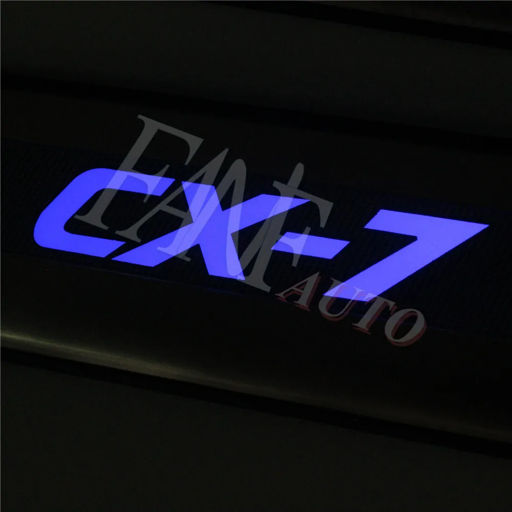 Nerūdijančio Plieno Led Durų Slenksčio Nusitrinti Plokštė Guard Palangės Raštas Apdaila Už Mazda CX7 CX-7 2006-2012