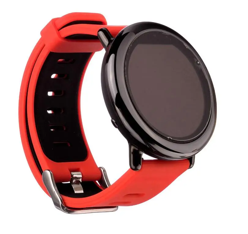 100VNT Pakeitimo Silikono Žiūrėti Band Apyrankę ant Riešo Dirželis Xiaomi Huami AMAZFIT Dirželis 22cm Watchbands Sporto Smart Žiūrėti