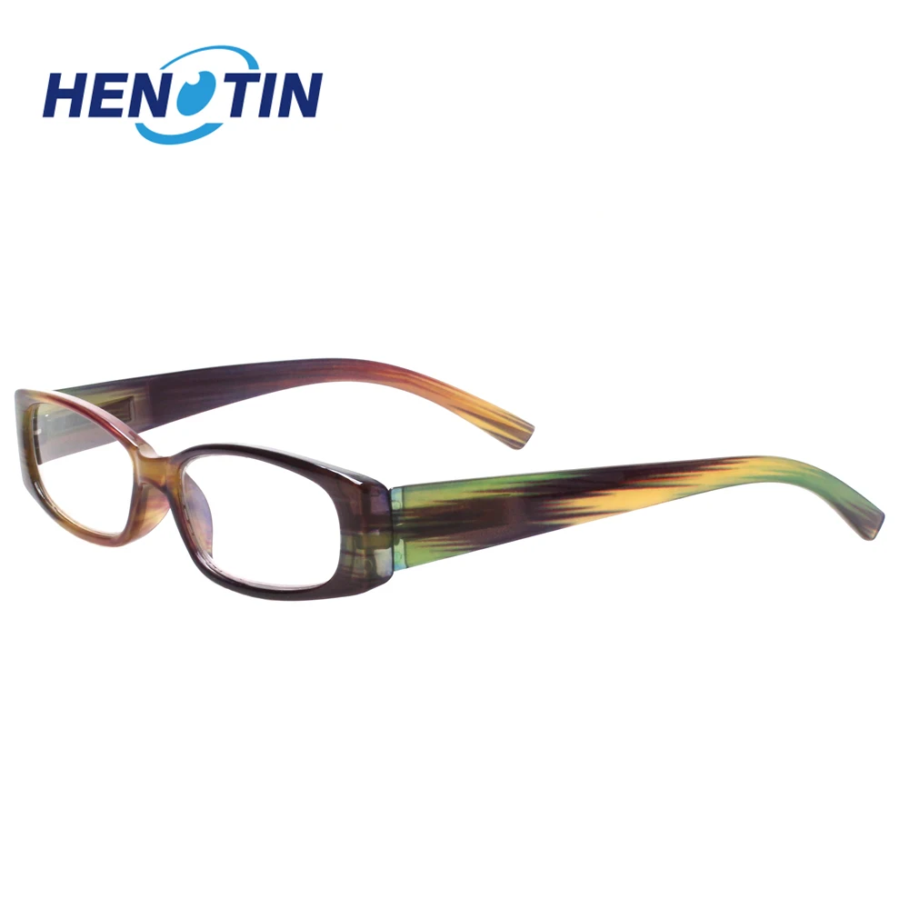 Mados stačiakampio formos akiniai skaitymui vyrams ir moterims pavasario vyrių spalvinga spausdinti akinių rėmeliai