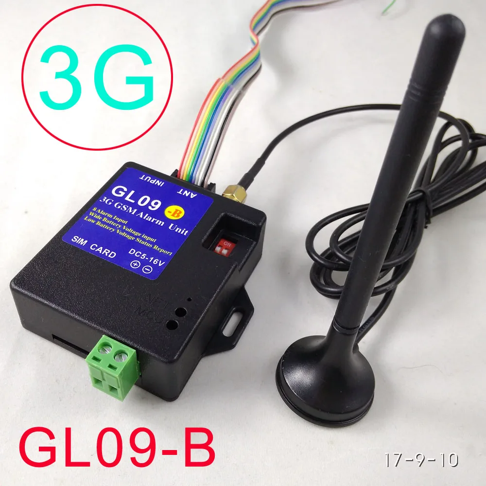 Labai gerai suprojektuotas 8 įvesties GL09-B 3G / GSM, belaidės Signalizacijos Sistemos, SMS Signalizacijos, Apsaugos Sistema SMS žinute arba Avarinio iškvietimo signalą ataskaita