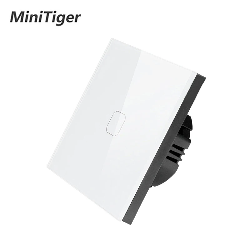 MiniTiger Touch Jungiklis LED Lemputės AC 220V 230V ES/UK Standartas 2/1 Gauja 1 Būdas Sienos Jutiklinį Ekraną Perjungti Krištolo