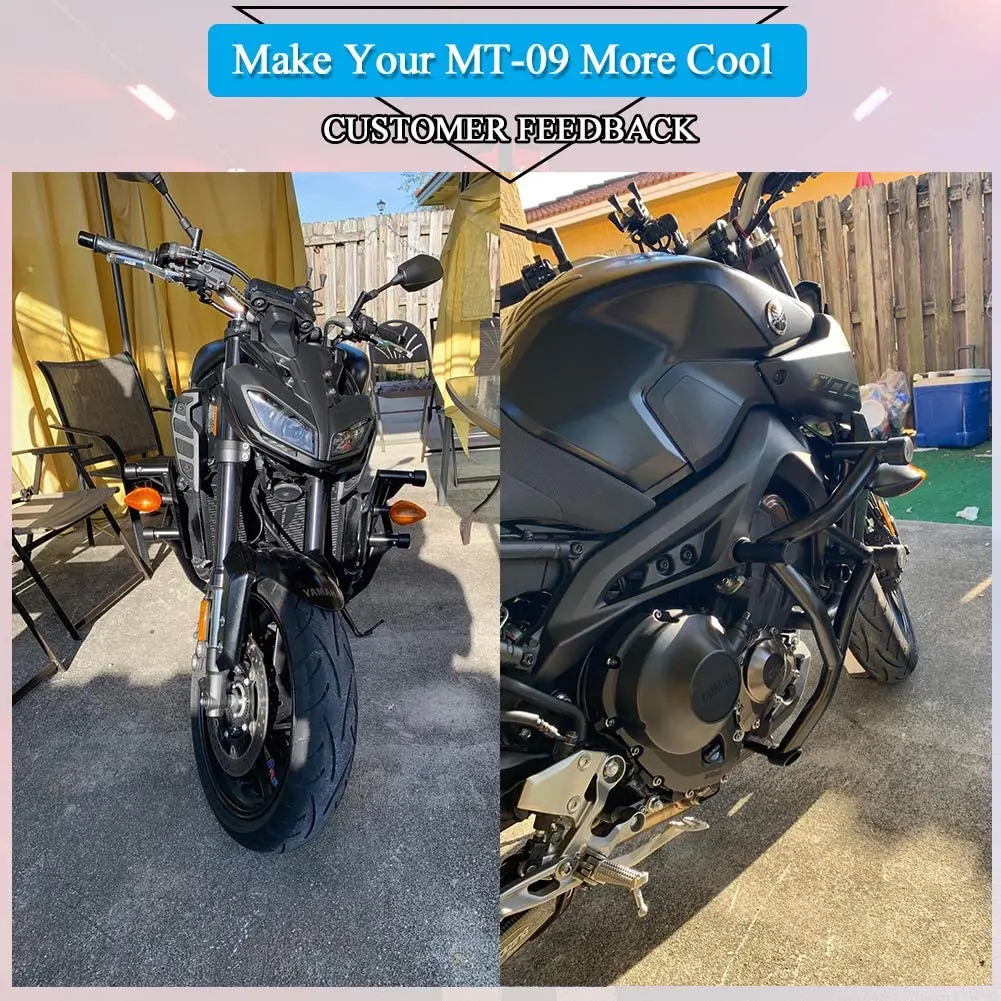 Motociklo Variklio apsauga Avarijos Baras apsaugos 2017 2018 2019 2020 Yamaha MT 09 FZ-09 MT-09 Bandomųjų 900 MT09 FZ09 FJ-09 XSR900