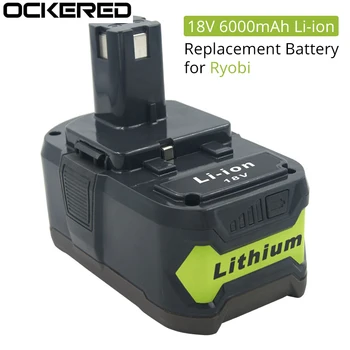 Įrankio Baterija 18V 6000mAh Li-ion daugkartinio Įkrovimo Baterija Ryobi Bevieliuose Elektros Įrankis BPL1820 P108 P109 P106 RB18L50 RB18L40