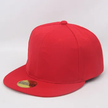 Įvairiaspalvis Hip-Hop Skrybėlę 6 Plokščių Plokščių Kraštų Tuščią Snapback Kepurės Vyrų ir Moterų Reguliuojamas vientisos Spalvos Beisbolo kepuraitę 55-60cm