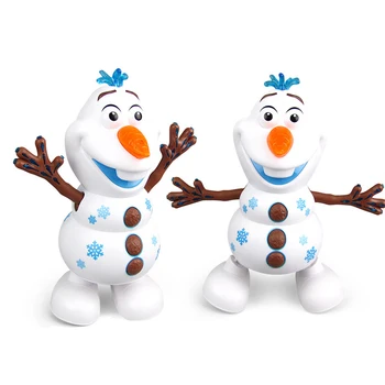 Šaldyti 2 Robotai Sniego Olaf Elektriniai Žaislai Šokių Juda Šviesos Muzika Animacinių Filmų Plastikinių Žaislų Berniukams Ir Mergaitėms Kalėdų Dovanos