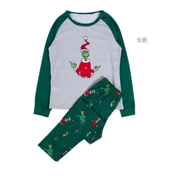 Šeimos Atitikimo Kalėdų Pižama Nustatyti Kalėdos Moterys, Vyras ir Kūdikis Vaikai Sleepwear naktiniai drabužiai 2019 Mados Naujųjų Metų Mielas Pižama Komplektas