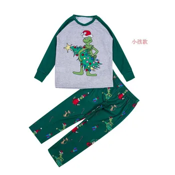 Šeimos Atitikimo Kalėdų Pižama Nustatyti Kalėdos Moterys, Vyras ir Kūdikis Vaikai Sleepwear naktiniai drabužiai 2019 Mados Naujųjų Metų Mielas Pižama Komplektas