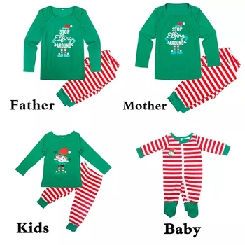 Šeimos Kalėdų Pižama Nustatyti Šeimos Derinti Drabužius 2020 Kalėdos Rūbai Suaugusiems, Vaikams, Naktiniai Marškiniai, Pižamos Komplektas Kūdikiui Romper Sleepwear
