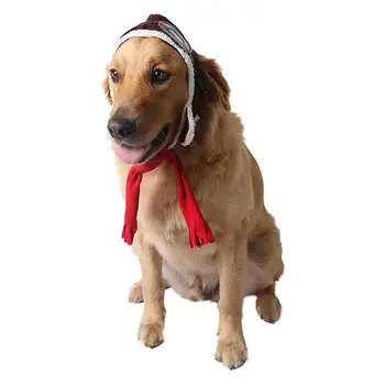Šiltas Šuo Pilotas Skrybėlę, Šuo Bžūp Pet Kepurės Šunims Skrybėlės Augintiniai Produktų Juokinga Cosplay Naminių Šunų Helovinas kepurė su Šaliku Už Čihuahua