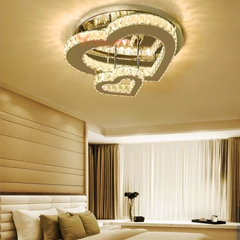Šiuolaikinės Kristalų Lubų Lempos Apvalios Namų Apšvietimo šviestuvas led plafond blizgesio de cristal Sidabro Kambarį led Miegamojo, Koridoriaus