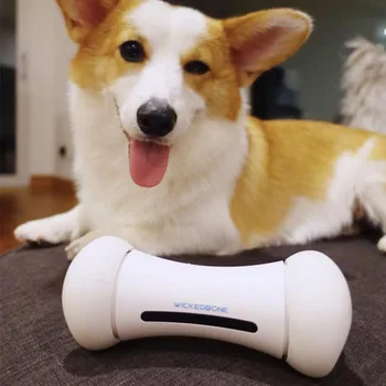 Šuo Interaktyvūs žaislai Smart Pet Emocinis Kaulų Žaislas Naminių Reikmenys Smart Crazy Kaulų Šuo Kramto Žaislą Silikono Ratai Nuotolinio Valdymo