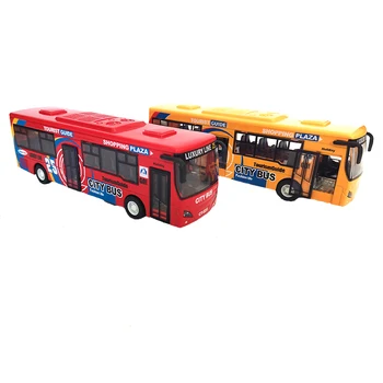 Šviesos Iki Miesto Autobuso Modelį Muzikos Turistinių Automobilių Žaislas 3 Spalvų Pullback Lydinio kėbulo konstrukcijos pritvirtinami arba prijungiami Autobusų Žaislai Vaikams, Vaikams Berniukas Gimtadienio Dovana