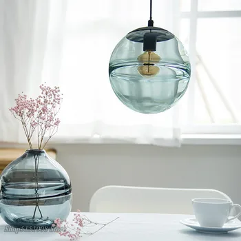 šiuolaikinių LED pakabukas lempa, italijos turas stiklo sieniniai šviestuvai villa miegamasis kavos parduotuvė mados virtuvėje kabo lempa šviestuvas