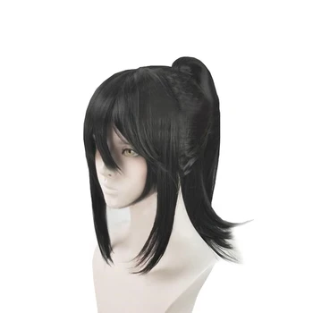 Žaidimai Yandere Simuliatorius Ayano Aishi Cosplay hairwear Juodos Sintetinio Nuimamas plaukai surišti į uodegą peruką +perukas bžūp